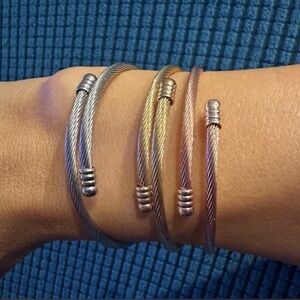 3 bracelets golden, silverr and rose-gold handmade! New Without Tag
